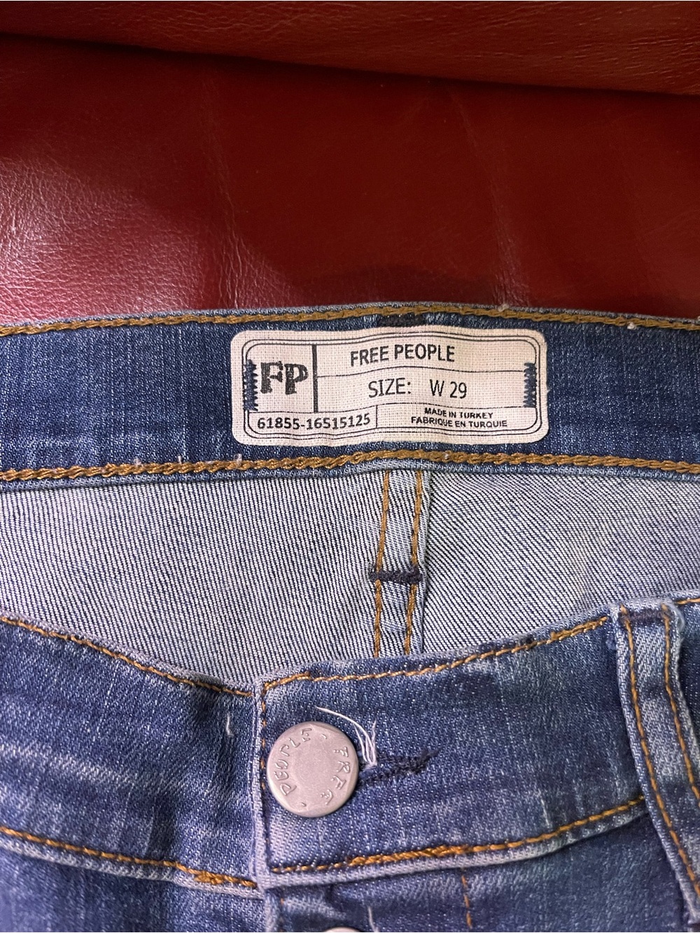 Free People cropped skinny jeans, size 29.